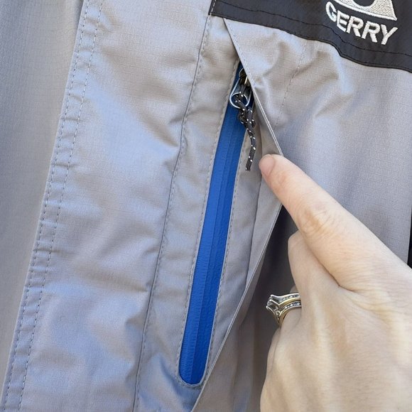 Gerry Gray Black Hooded Zip Jacket Men’s Size Large - Picture 7 of 10